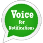 voice for notifications android application logo